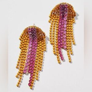 ANTHROPOLOGIE Firework Crystal Earring; Orange ✨ NWT